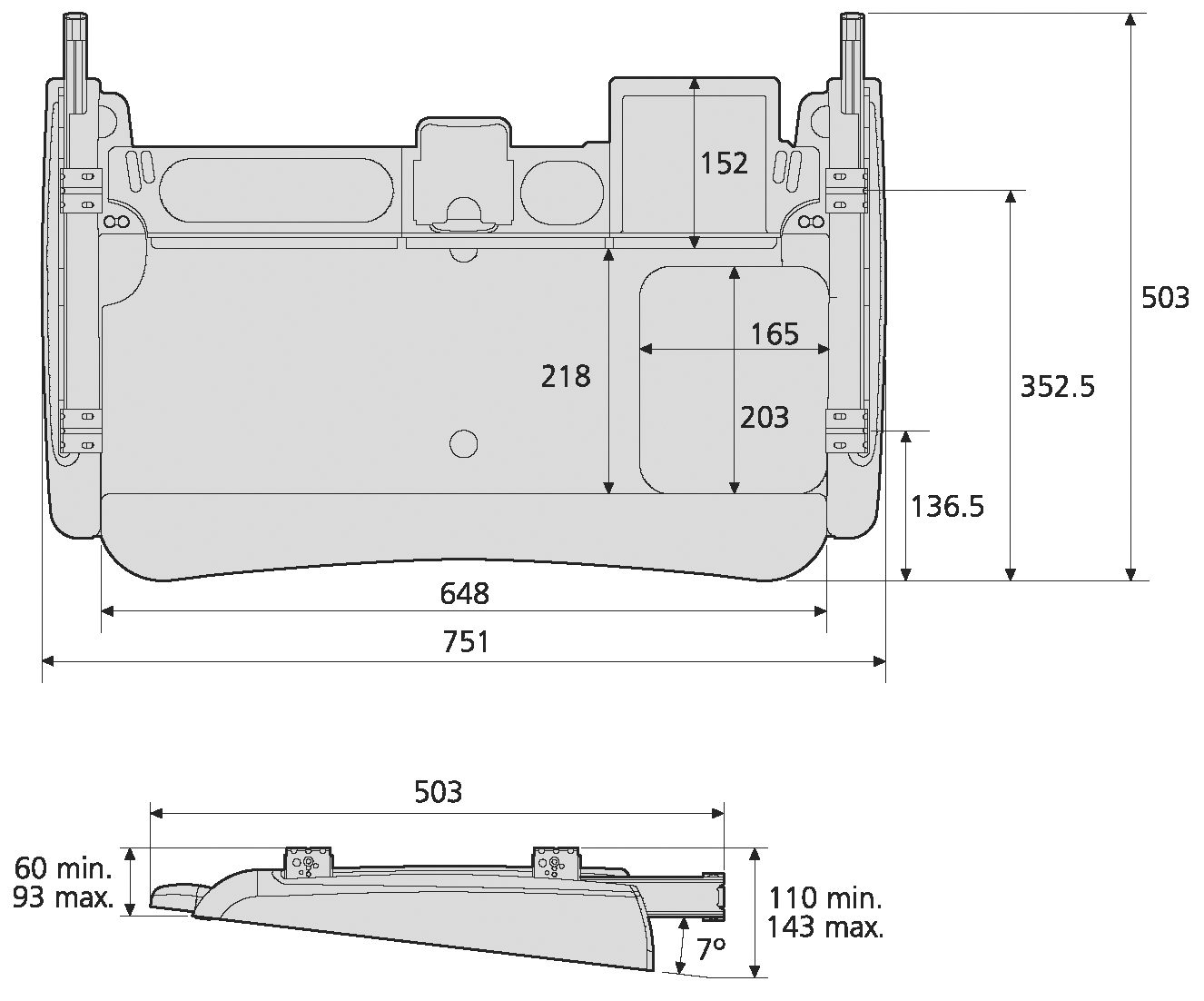 Accuride CBERGO-TRAY200 Standardtastaurauszug Lastwert bis 34Kg, Teilauszug, höhenverstellbar, 5 Jahre Gewährleistung - CBERGO-TRAY300