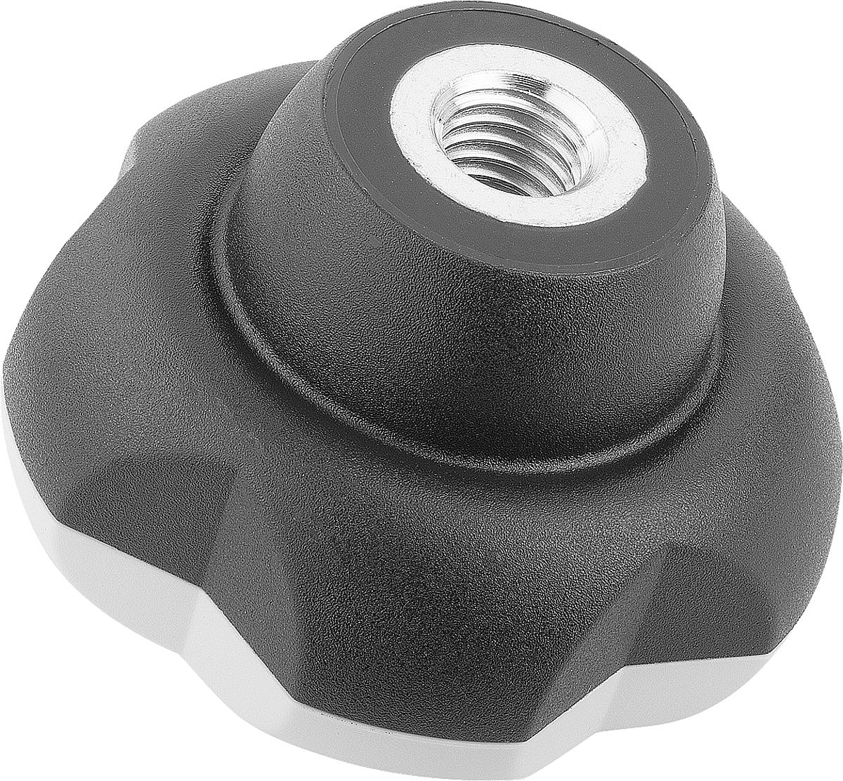 Kipp K0255.63105 NOVO.GRIP KLEMMGRIFF D=63  M10, DECKEL LICHTGRAU - K0255-63105 NOVO GRIP KLEMMGRIFF D 63 M10 - DECKEL LICHTGRAU