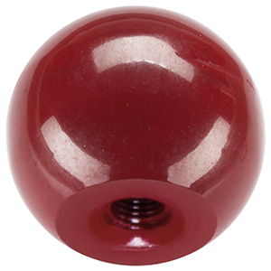 Halder 24560.0625 Kugelknopf DIN 319 Ø 25 mit Gewindebuchse, Form E, rot - Kugelknoepfe Kugelknopf DIN 319 - Durchmesser 20 - mit Pressstoffgewinde - Form C - schwarz