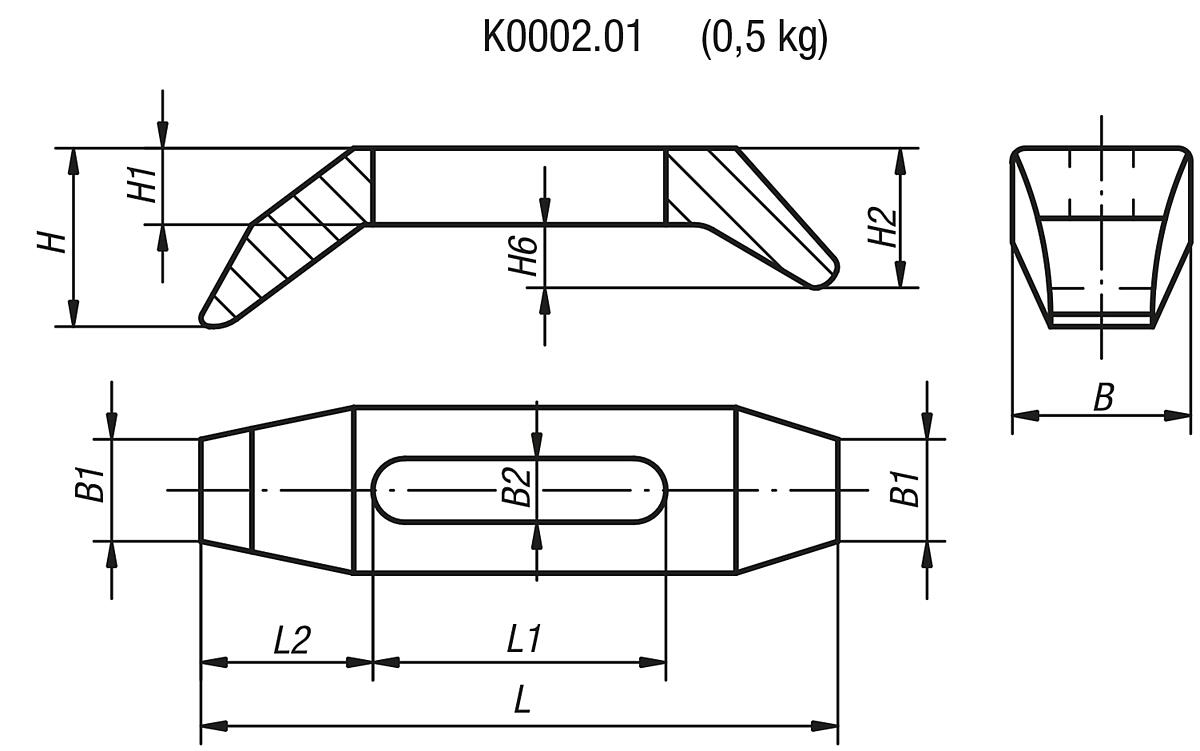 Kipp K0002.01 SPANNEISEN GEKRÖPFT             BR, - K0002-01 Spanneisen 04100 01 - Massblatt