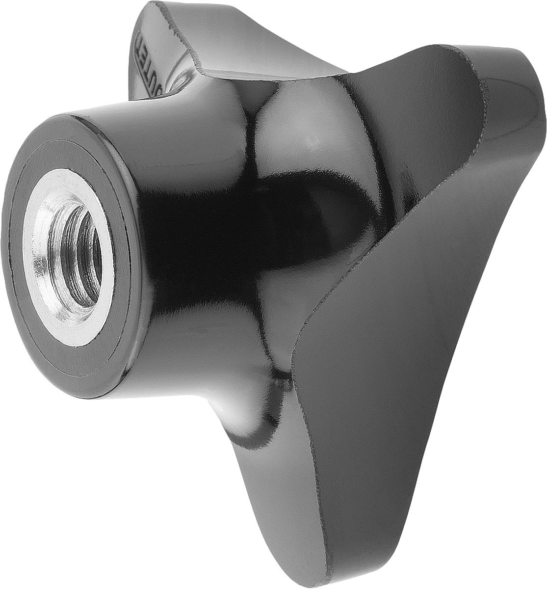 Kipp K0183.25008 DREISTERNGRIFF MIT HOHEM BUND EDELSTAHL, D=50  M8 - K0183-25008 DREISTERNGRIFF MIT HOHEM BUND EDELSTAHL - D 50 M8