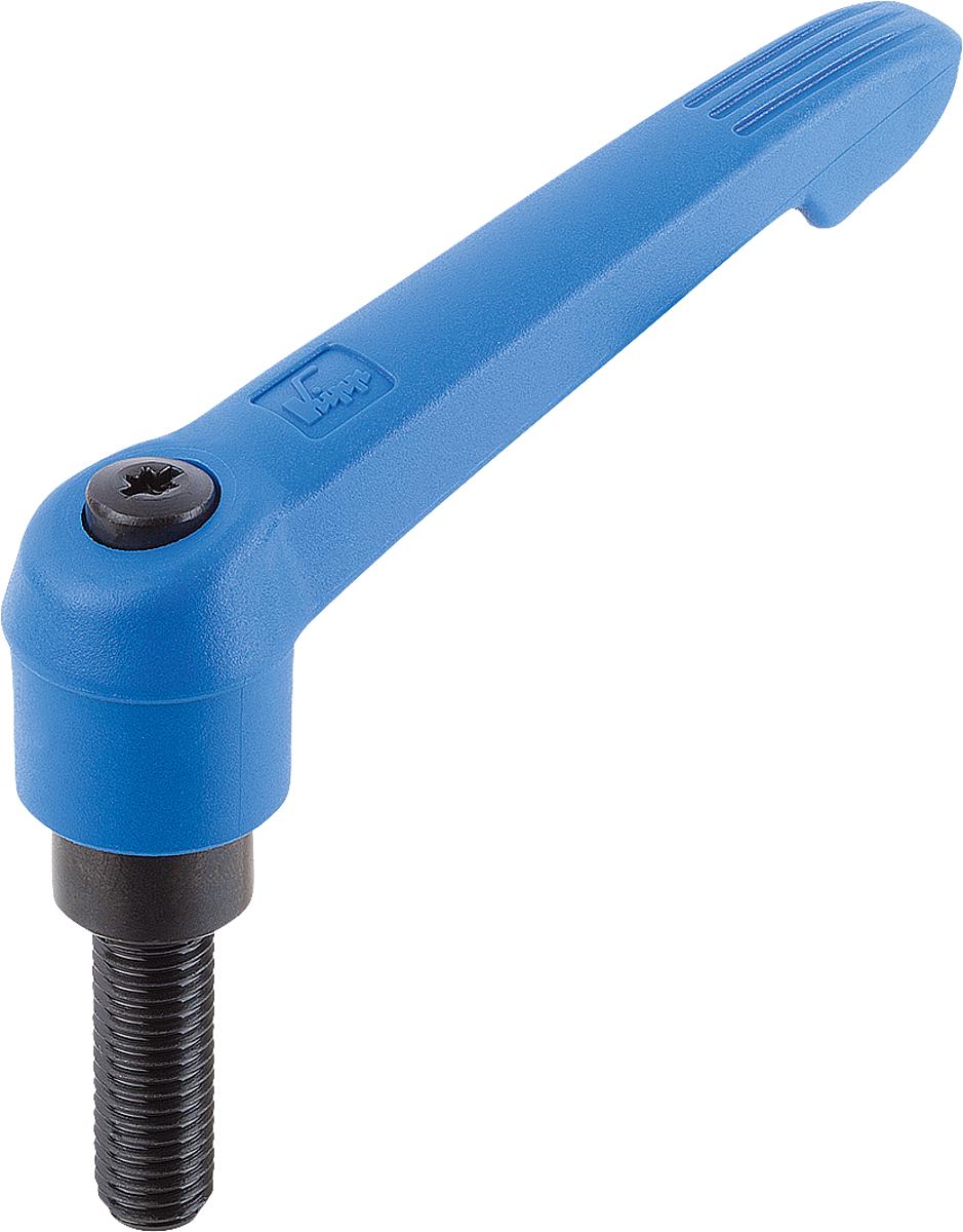 Kipp K0269.41287X45 KLEMMHEBEL GR.4  M12X45, GRIFFHEBEL VERKEHRSBLAU - K0269-41287X45 KLEMMHEBEL GR 4 M12X45 - GRIFFHEBEL VERKEHRSBLAU