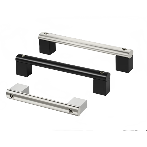 Leschhorn A7-13-F100-N33 Rohrgriffe frontseitigen Anschrauben A 100, Schenkel natur, Edelstahlsteg, - Griff aus Einzelelementen, komplett montiert - LE A7 Edelstahl Rohrgriffe Einzelelementen - Durchmesser 13x20 mm - Durchmesser 17x26 mm