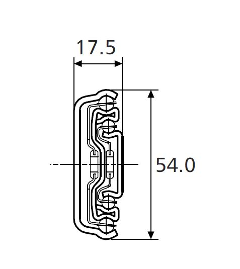 Accuride DZ5417-0065 Teleskopschienen 100% Überauszug, 17,5x54,0 SL 650, TR 684, 92kg, hell verzinkt - 5417 Accuride Teleskopschiene