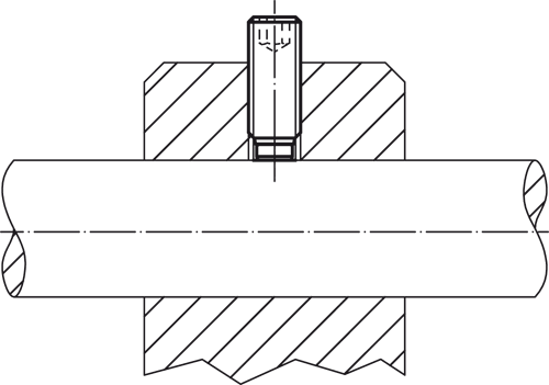 Halder 22760.0066 Druckschraube mit Messingbolzen  M 6 x 26,5,  Vergütungsstahl Güte 12.9 (1200 +– 100 N/mm2) - Druckschrauben Druckschraube mit Messingbolzen - M 4 x 10 5 - Stahl mit Messingbolzen Stahl