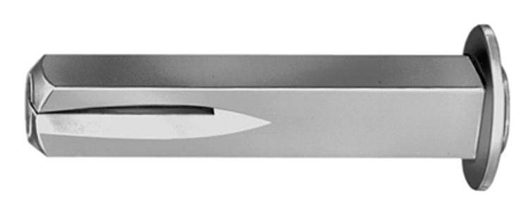 AMF 457NI-44 Wechselstift, gerieft, V2A, Abmessung: 8x44 mm, für Kastenbreite: 30*, 34, 40 mm - LE 457NI Wechselstift - gerieft - V2A -Abbildung