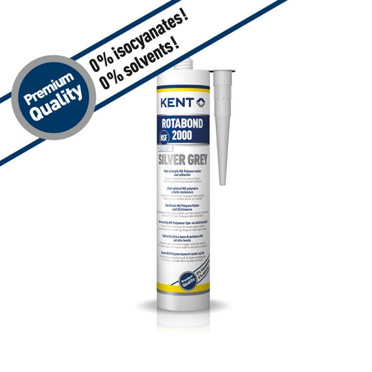KENT 34456 ROTABOND 2000 grau, 290ml Kartusche - KENT ROTABOND 2000 MS-Polymerkleber und Dichtmittel - silbergrau - 290ml Kartusche
