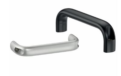 Leschhorn EMO-26-F350-54 Economy Gerätegriffe, Oval Aluminium,  26 mm frontseitige Befestigung A 350,  schwarz pulverbeschichtet - LE EMO Mschinen- und Geraetegriffe - Economy frontseitige Befestigung