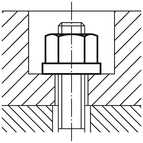 Kipp K0701.05 SECHSKANTMUTTER DIN 6331, 1,5D HOCH, M5 - KIPP K0701 Sechskantmuttern 1 5D hoch mit Bund DIN 6331 erweitert