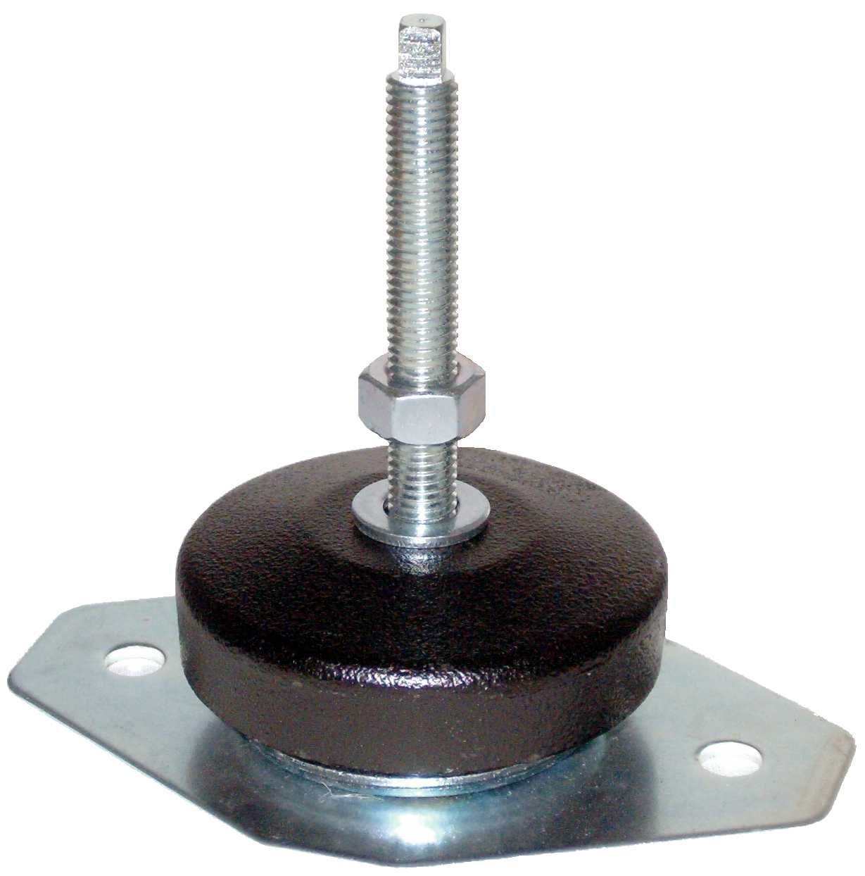 LE71317 27111.3000-1-M16-150 Metalldämpfer mit Drahtgewebe, M16x150, D1= 92mm, SW 10,Frequenz 25-30 Hz,  Lastbereich 200-3000kg - LE2711 Metalldaempfer mit Befestigungsplatte