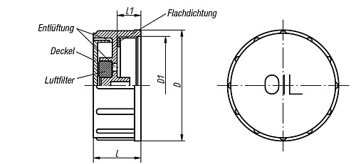 Kipp K0456.67200 VERSCHLUSS FÜR EINFÜLLSTUTZEN, D=67,5, D1=G 2 - KIPP K0456 Verschluesse fuer Einfuellstutzen