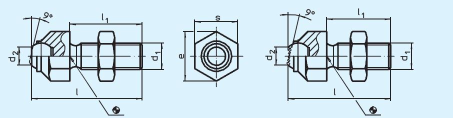 Halder 22740.0024 Pendelauflage verstellbar 24 x M 16 mit abgeflachter Kugel  Auflagefläche,  plan, Stahl - EH 22740 Pendelauflagen verstellbar