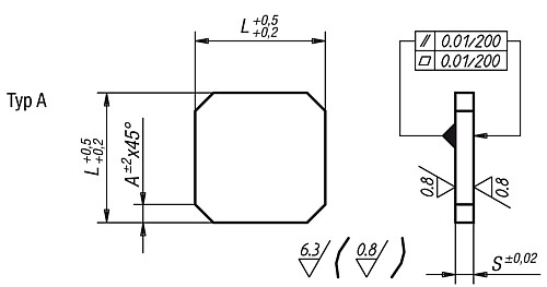 Norelem 01150-001 PALETTE GG TYP A, L=200, S=25 - Norelem 01150-A Paletten allseitig bearbeitet - Grauguss Typ A