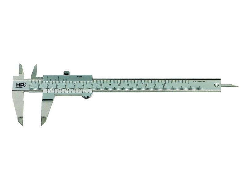 Helios Preisser 0189 501  Taschenmessschieber  150 mm, Feststellschraube oben - Taschenmessschieber