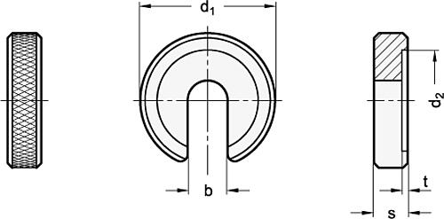 Ganter 183-22-6,2 VORSTECKSCHEIBE --- EOL --- - GN 183 Vorsteckscheiben - Stahl-Skizze