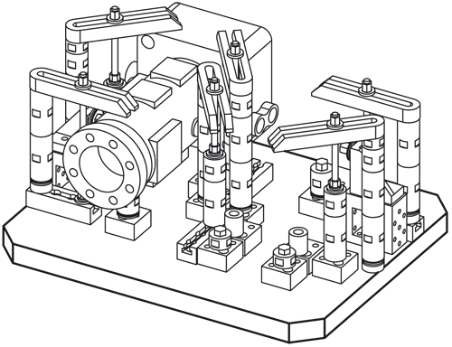 Halder 1912.320 Aufspannplatte mit Fixierbohrungen 400x500 - EH 1912 Aufspannplatten mit Fixierbohrungen