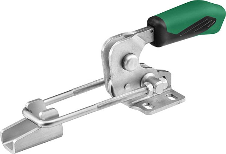 AMF 6848HSG-4 Verschlussspanner horizontal mit grünem Handgriff und Sicherheitsverriegelung, Größe : 4, F1: 7,0 kN - LE 6848HSG Verschlussspanner horizontal mit gruenem Handgriff und Sicherheitsverriegelung-Abbildung