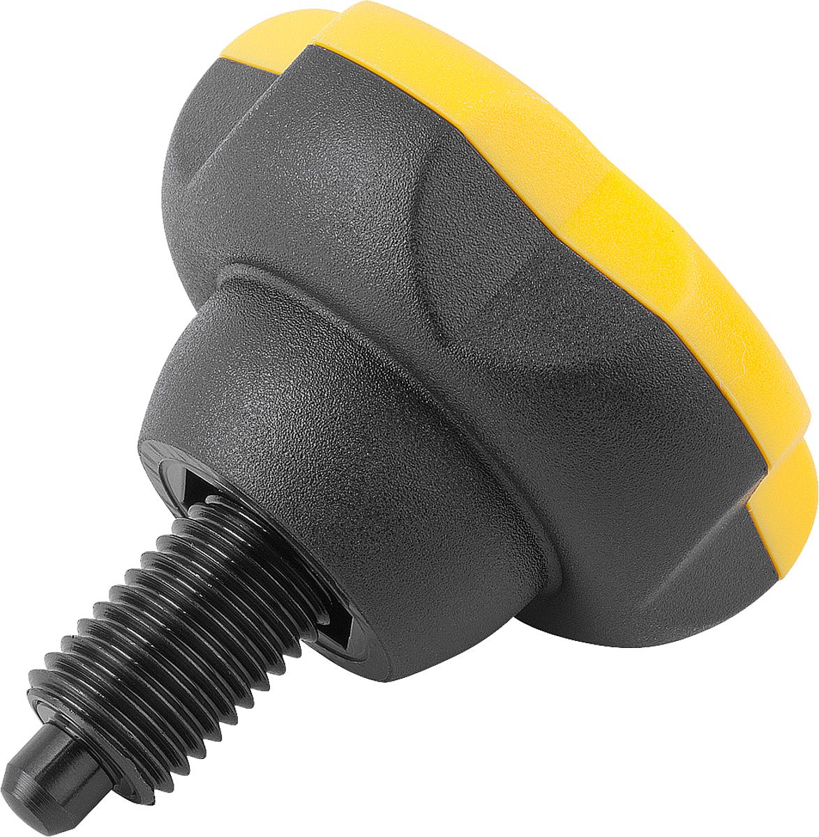 Kipp K0245.13087 ARRETIER  UND SPANNGRIFF GR.3, D=63, M16X1.5, DECKEL RAPSGELB - K0245-13087 ARRETIER UND SPANNGRIFF GR 3 - D 63 - M16X1-5 - DECKEL RAPSGELB