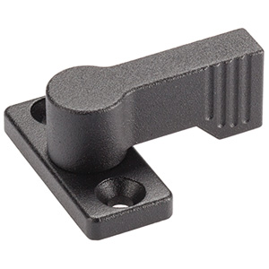 Halder 24101.0202 Drehriegel Flügelgriff einseitig 40, schwarz mit Anschraubflansch - Drehriegel - Fluegelgriff einseitig - 40 - schwarz - mit Anschraubflansch silber