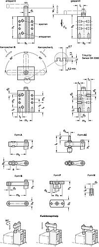 Ganter 875-25-14-R-F Schwenkspanner, in Blockbauweise - GN 875 Schwenkspanner - in Blockbauweise-Abbildung