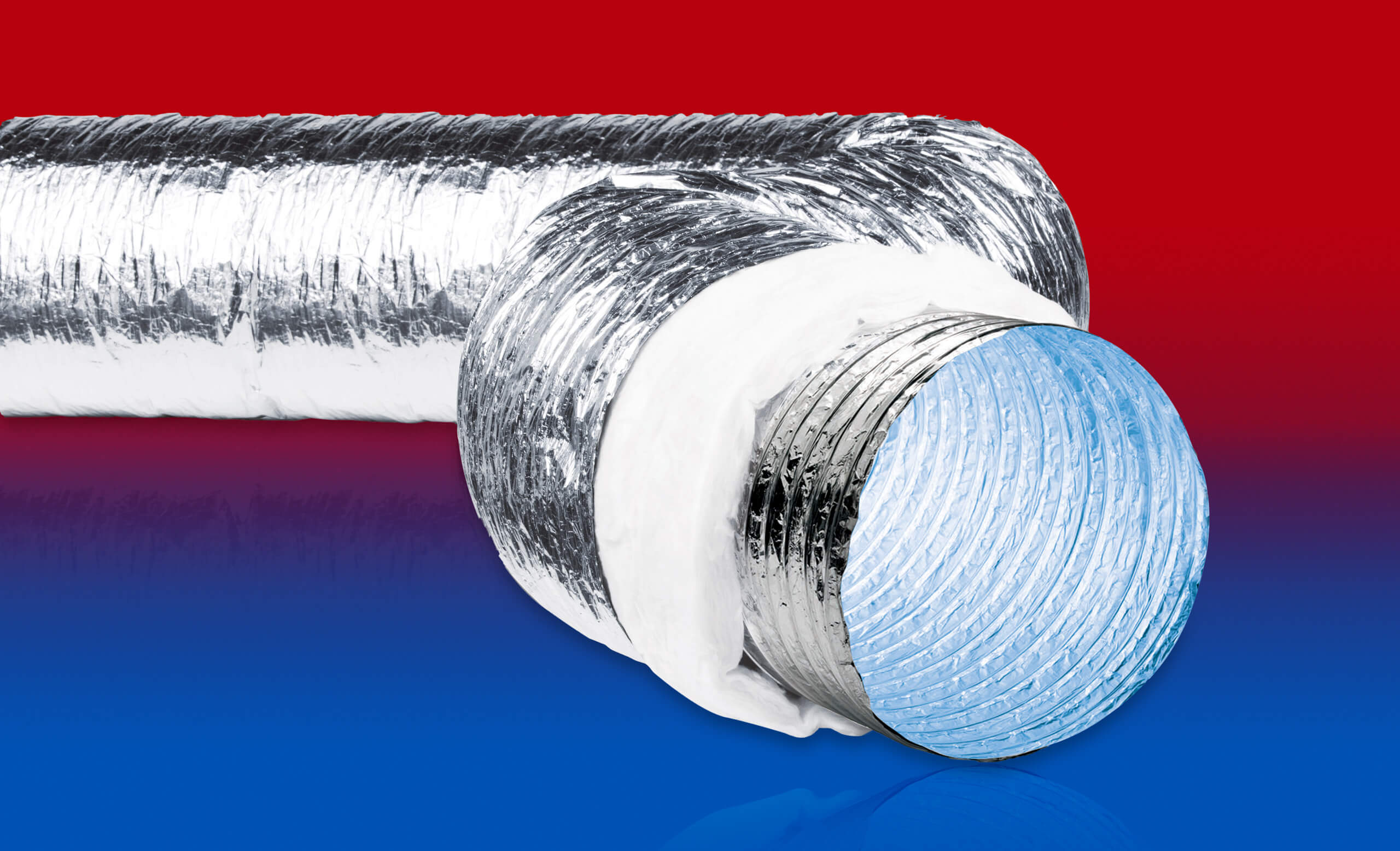 Norres 368-0120-3508-10 Alu/Polyester-Klimaschlauch, isoliert, antibakteriell, schwerentflammbar (M1), Innen-Ø 120 mm, Aussen-Ø 124 mm, Biegeradius 120 mm - Norres 368 - ISODUC ALU-PES 368 ANTI-BACTERIAL
