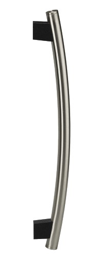 Leschhorn GM-30.A600.33   gebogene Maschinengriffe A 600,  Schenkel schwarz / Rohr Edelstahl Griff aus Einzelelementen, komplett montiert - Leschhorn gebogene Maschinengriffe in modernem Design - GM-30A