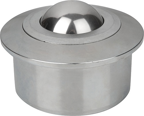 Kipp K0763.160 95156 160  Kugelrollen mit massivem Stahlgehäuse - KIPP K0763 Kugelrollen mit massivem Stahlgehaeuse