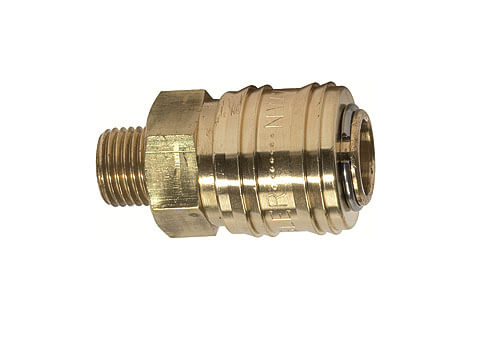 RIEGLER 243.01-E Schnellverschlusskuppl. NW 7,2 »connect line«, MS blank, G 1/4 AG - LE71512 243-03-E Schnellverschlusskupplung NW 7 2 - Messing blank - Aussengewinde