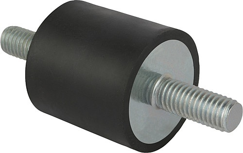 Kipp K0566.00800855 GUMMI METALL PUFFER TYP A, D=8, H=8 - KIPP K0566 Gummi Metall Puffer Typ A