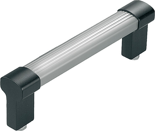 Kipp K0131.2000821 MASCHINENGRIFF FORM B, A=200, SCHWARZ ELOXIERT - KIPP K0131-B Maschinengriffe - Form B