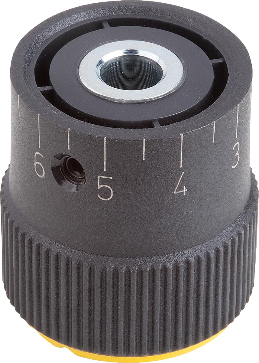 Norelem 06100-31057 NOVO.GRIP DOSIERKNOPF GR.1  D=5H8, FORM C, DECKEL RAPSGELB - 06100-31057 NOVO-GRIP DOSIERKNOPF GR-1  D 5H8 - FORM C - DECKEL RAPSGELB