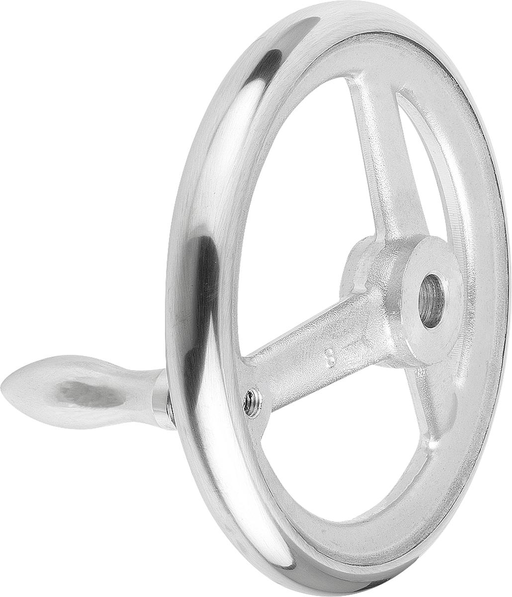 Norelem 06273-4400X34 HANDRAD DIN 950, ALU, DREHB.GR.O.NUT, D1=400, D2=34 - 06273-4400X34 HANDRAD DIN 950 - ALU - GRIFF DREHBAR - OHNE NUT - D1 400 - D2 34