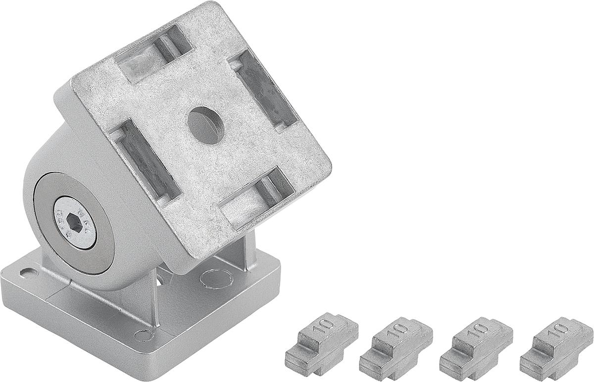 Kipp K1051.104545 GELENKSTÜCK OHNE KLEMMHEBEL 45X45X60, FORM:A ZINK, TYP B, BN=10 - K1051-104545 GELENKSTUECK OHNE KLEMMHEBEL 45X45X60 - FORM A ZINK - TYP B - BN 10