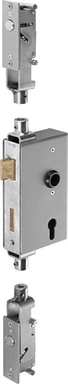 AMF 140UMH-40 Schlosskasten für horizontale Mehrfachverriegelung, blank, Kastenbreite: 40 mm, Schließung: PZW - LE 140UMH Schlosskasten fuer horizontale Mehrfachverriegelung - blank-Abbildung