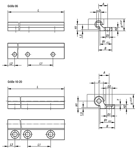 IGUS 21240-10620X1000 FÜHRUNGSSCHIENE DRY LIN® W EINFACH, L=1000 mm, L2=20 mm, Schienen mit kundenspezif.Länge sind vom Umtausch ausgeschlossen. - Norelem 21240 Fuehrungsschienen Drylin W einfach
