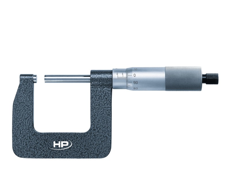 Helios Preisser, 0815 518  Bügelmesschraube mit tiefem Bügel  0-25 mm Messbereich x 250 mm Bügeltiefe, Spindel-ø 6,5 mm, max. Fehler µm 7 - Helios Preisser 0815 Buegelmesschraube mit tiefem Buegel