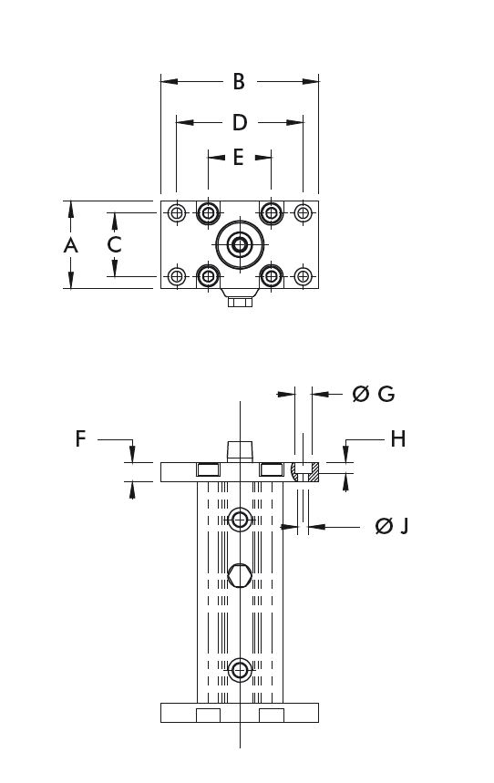 DESTACO 8MA-061-1 Flanschbefestigung - Destaco 8MA-06 Flanschbefestigung