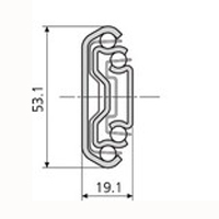 Accuride DZ3607-0018-2 Teleskopschienen 100% Vollauszug, 19,1x53,1, SL 457, TL 457, 110kg, hell verzinkt - 3607 Teleskopschiene Profil - fuer hohe Belastung