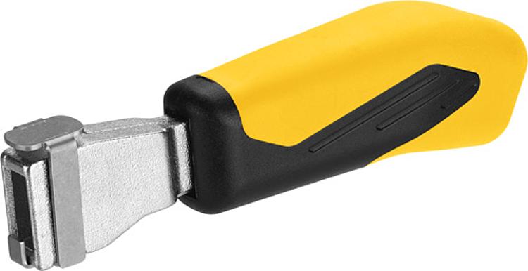 AMF 6837HY-2 Gelber Handgriff, abnehmbar, Größe : 2, H: 26, L: 93,0 - LE 6837HY Gelber Handgriff - abnehmbar-Abbildung