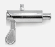 Leschhorn S-HN-1014 Federriegel, Form S, Ø 10 mm, Hub= 14 mm, Mat. Stahl schweißbar, Knebel verzinkt, HN: mit Hydraulik-Schmiernippel - LE10000-S-HN Federriegel mit Schmiernippel