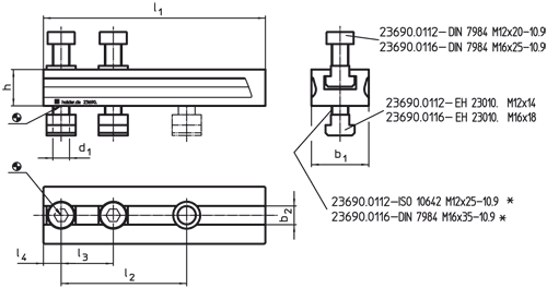 Halder 23690.0112 Höhenadapter für Kompaktspanner M 12 - Hoehenadapter Hoehenadapter fuer Kompaktspanner - M 16