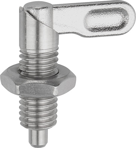 Norelem 03099-1051020 SPERRRIEGEL FORM B            EDELSTAHL, D=10, D1=M20 MIT MU - Norelem 03099-B Sperrriegel Edelstahl Form B