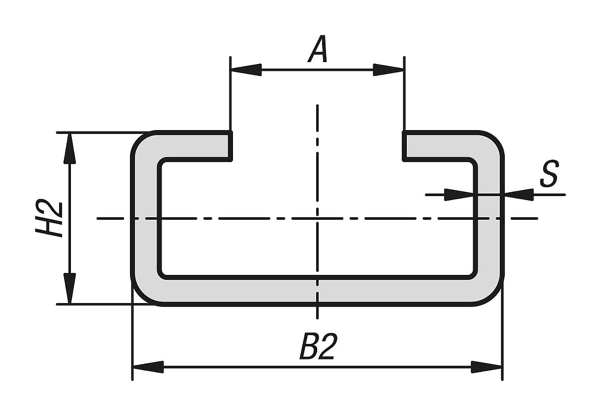 Norelem 22282-10-01X2000 C-PROFIL, FORM:C1, L=2000 24X5,2, STAHL VERZINKT - NLM 22282-10 C-Profile Stahl oder Edelstahl fuer Gleitschienen - Massblatt