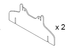 Accuride EGACCE-001BK Platten für Horizontalmontage schwarz, optionale Adapterplatten für horizontale CPUs, für alle Halter verwendbar !!! Auslaufartikel !!! - EGACCE