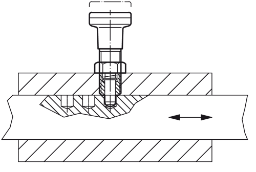 Halder 22120.0486 Rastbolzen mit Sechskantbund Ø 6, rostfreier Stahl - Rastbolzen Rastbolzen mit Sechskantbund - Durchmesser 6 - rostfreier Stahl Rostfreier Stahl