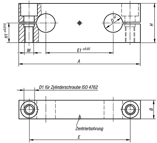 Norelem 21577-12 TRAVERSE BEWEGLICH D=12, - Norelem 21577 Traversen beweglich