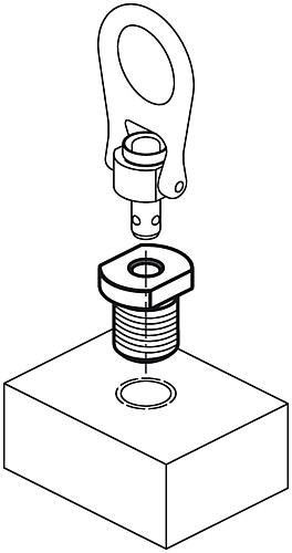 Norelem 07784-1015 AUFNAHMEBUCHSE FÜR KUGELTRAGBOLZEN, EDELSTAHL, D1=10 - Norelem 07784 Aufnahmebuchsen Edelstahl fuer Kugeltragbolzen