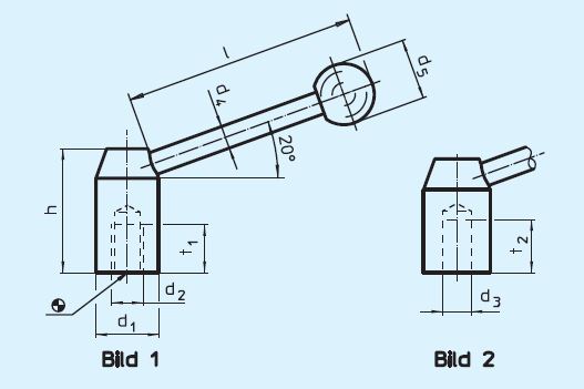 Halder 24430.0045 Spannhebel Ø 32 x Ø 16 mit glatter Bohrung, Stahl - EH 24430 Spannhebel