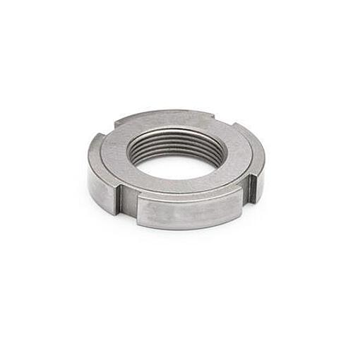 Leschhorn 07601.052X1.5 EDELSTAHL NUTMUTTER, DIN 1804,, M52X1,5, A2, UNGEHÄRTET/UNGESCHLIFFEN - DIN 1804 Nutmuttern - Edelstahl - Abbildung