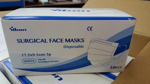 YIBON 50 Stück Einweg OP-Maske Mundschutz Atemschutzmaske 3-lagig EN14683 Typ IIR - weiß - YIBON 50 Stueck Einweg OP-Maske Mundschutz Atemschutzmaske